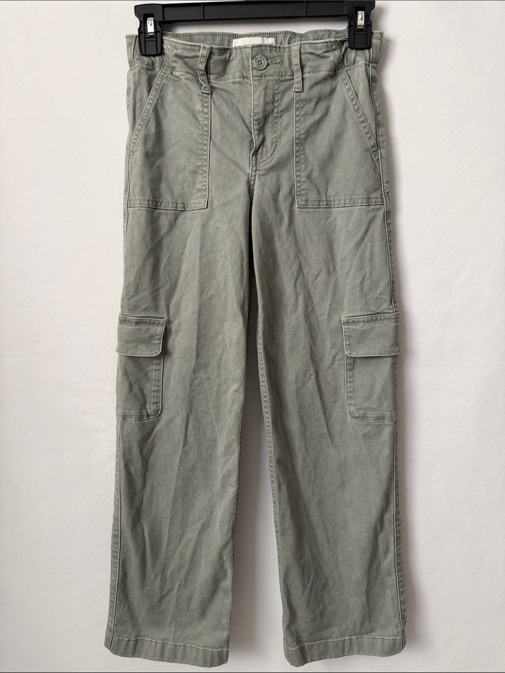 abercrombie kids light Olive Cargo Pants with Patch Pockets